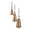 Bronze Metal Bohemian Decorative Cow Bell, Set of 3" 13", 11", 8"